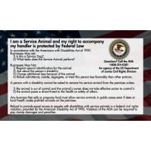 Cart   es de Lei de Dog Ada Service 2024 - O original - 50 ADA Service Dog Information Cards - Servi   o CARTO DE DOG ESTUA SEU
