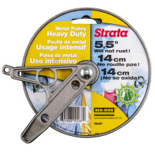 Ben -Mor Strata Outdoor Kldstreck remskiva - 5.5 '' Tungt metall rostskert silverskiva fr kldlinje utomhus utomhus tvttlinje remskiva fr kl