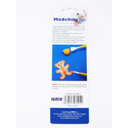 Ferramenta de Modelagem PME Escalopada e de Pente, para Decorar Bolos, 16,4 cm 2