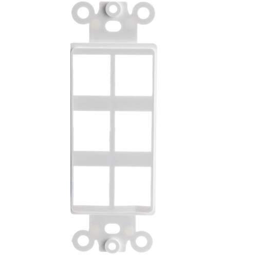 Decora Wall Plate Insert 6 Hl Keystone Jack White