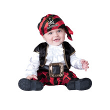 InCharacter Costumes LLC Cap'n Stinker Schwarz/Wei/Rot Medium