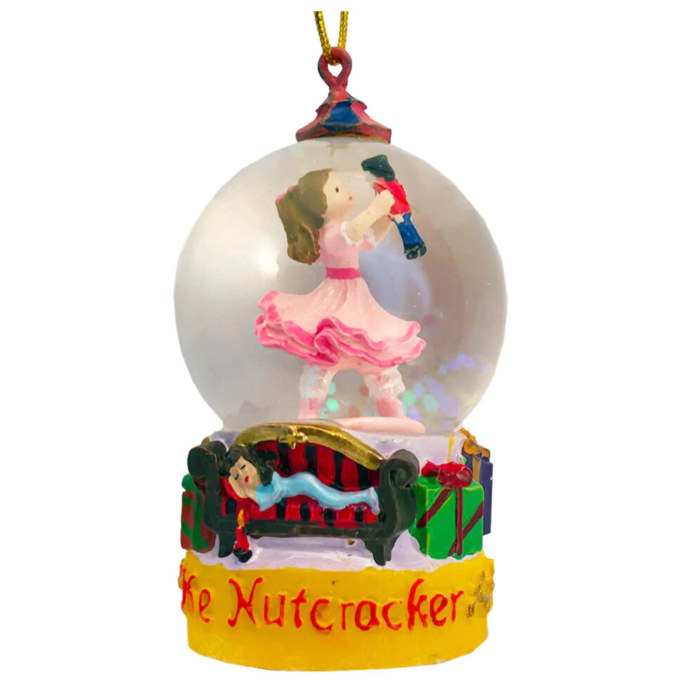 Mini boule     neige en forme de ballerine, d   coration de No   l, pour les f   tes, 11,4 cm, 45 mm, blanche, Clara