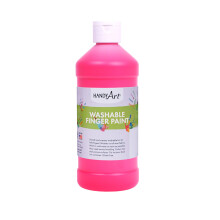 Handy Art Washable Finger Paint 16 ounce Fluorescent Hot Pink 241153
