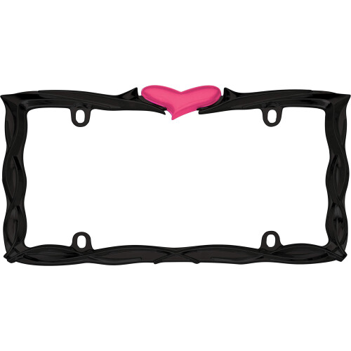 CRUISER TILBEHR 22456 Hjerte nummerplade Stel Blank sort/Pink