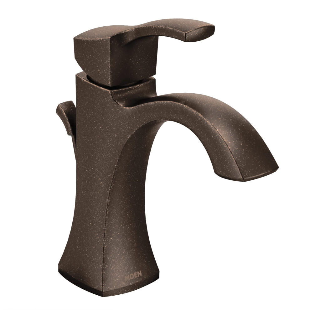 Photos - Tap Moen Voss Oil Rubbed Bronze OneHandle HighArc Bathroom Faucet with Drain Assembly for SingleHole Sink 6903ORB 6903ORB