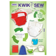 Kwik Sew K3690 Sy mönster för blöjor, blöjöverdrag