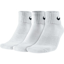 NIKE Unisex Performance Cushion Quarter Training Socks (3 Pairs) Whit