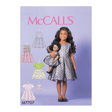 McCall Patterns Crian   as Vestido de Boneca de Crian   as/Meninas