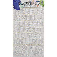 Dritz 15514 Strijkletters Geborduurd Blok 2,54 cm Wit (1 vel)