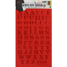 Dritz 15521 Strijkletters Geborduurd Cooper 3/4-Inch Rood (1 Vel)