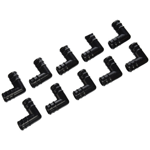 Hydrofarm AAEL75 Active Aqua (10-pack), 3/4" vinkelförbindelse, svart