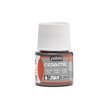 Pebeo Ceramic  Enamel Effect Paint - High Gloss Paints  Opaque  Oil-Based Color  45 ml Bottle  Metallic  025-013
