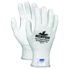 MCR Safety 9677L UltraTech Dyneema 13-Gauge PU-Beschichtung, waschbare Handschuhe, wei  , Gr    e L, 1 Paar