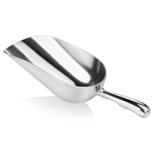 Ny Star Foodservice 34523 I ét stykke støbt aluminium Rund Bund Bar Ice Mel Utility Scoop 12-ounce sølv (kun håndvask)