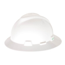 MSA 475369 V-Gard Vollhum mit Fas-Trac III Ratschenhngebrassung | Polyethylenschale Superior Impact Protection Self -einstellende Kronenstraps -