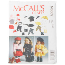 abl na na itie oblecenia pre 45-centimetrov b biku McCall's Patterns M6669/doplnky a psa