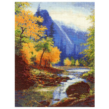 McG Textiles 52414 Cole o de Ouro Contado Kit Cross Stitch abaixo do v u de noiva Falls por Charles White