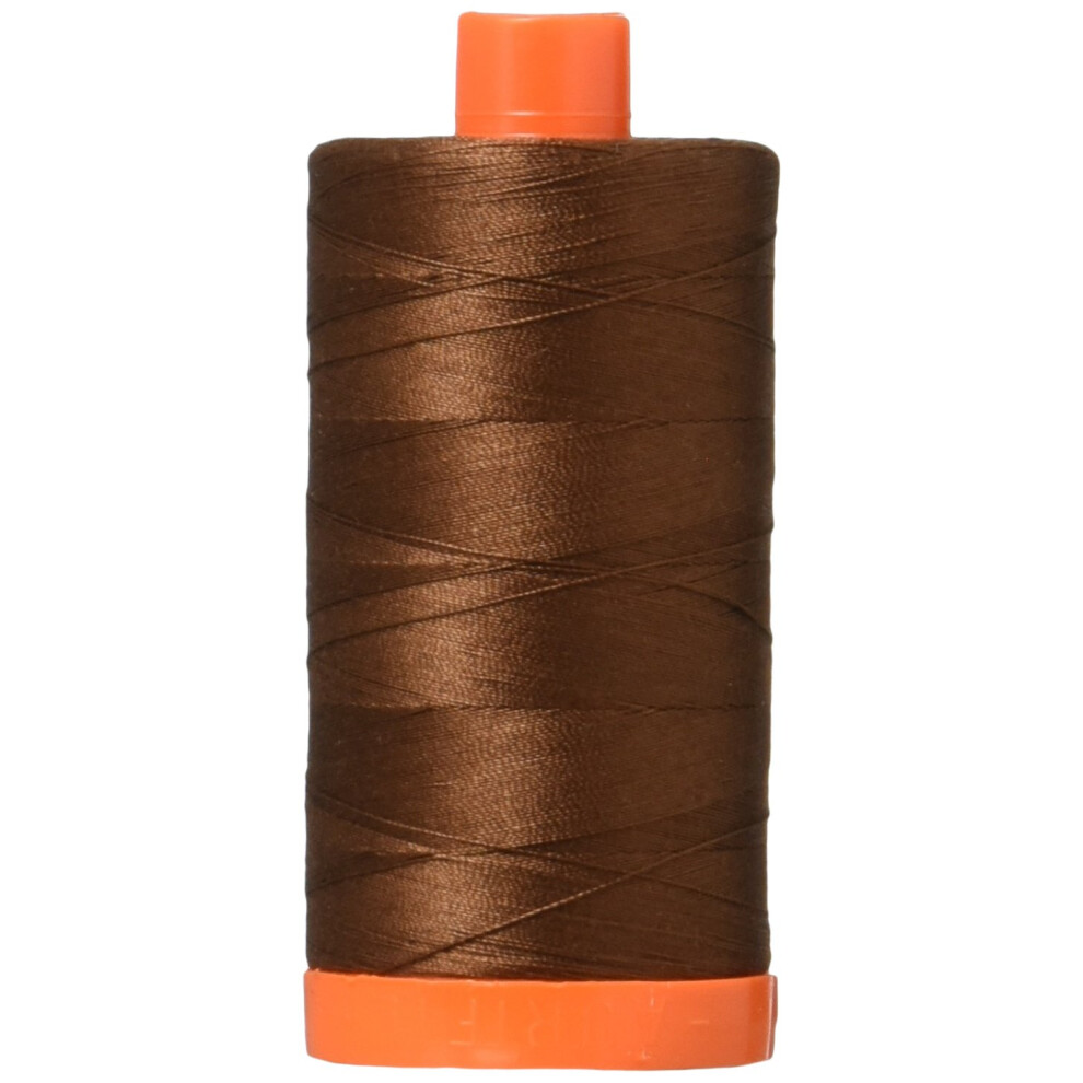 Hilo De Algod N Aurifil Mako S Lido, 50Wt, 1422Yd, Color Chocolate, 1 422Yd-image