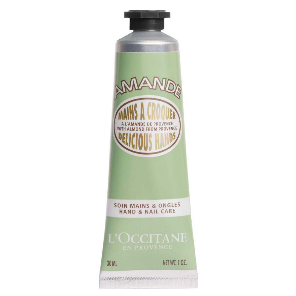 LOccitane Almond Delicious Hand & Nail cream, 1 OZ: Irresistible Scent, Softening, Moisturizing, Infused With Almond Oil, 24-hour hydration*