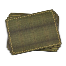 Pimpernel Shagreen Leather Collection Prostrn | Sada 4 ks | Tepelne odoln rohoe | Korkov deska | Sada tvrdho prostrn k jdelnmu stolu | Ro