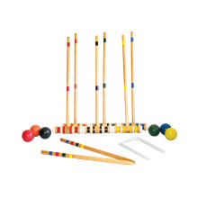 Triumph Sports seksspiller krokets?t med 6 tr?klubberbolde og b?retasker