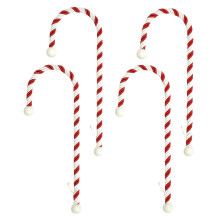 Haute Decor candy cane Stocking Holder (classic Red & White, 4-Pack) - Lightweight christmas Stocking Hanger, Holds up to 10 pounds