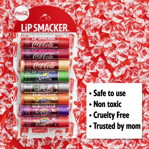 Lip Smacker, Coca-Cola, Lippenbalsam, Sortiert, 8er Pack, je 0,14 oz (4 g) 1