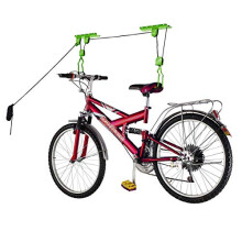 Cykelupphängare - Takpulley System med 100lbs Kapacitet för Cyklar och Stegar - Säkert Garage Takförvaring av Rad Sportz, Grön