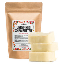 Rauwe Shea Butter - 100% pure Afrikaanse Shea Butter voor haar en lichaam | Ongeraffineerde vochtinbrengende cr?e voor extreem droge huid DIY-lippenb