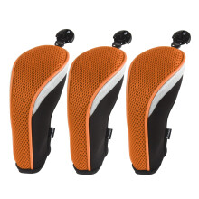 Andux Golf Hybrid Kryty Hlavy Klubu s Číselným Označením, Balení 3 (Stejná Velikost) Černá/Oranžová