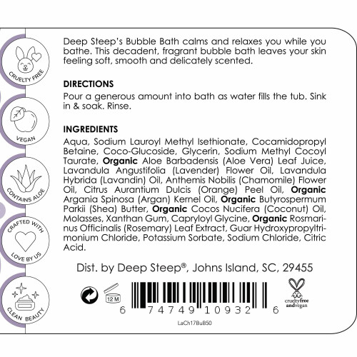 Deep Steep Bubble Bath  Lavender Chamomile  17 Ounces 1