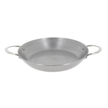 de Buyer MINERAL B Carbon Steel Paella Pan - Multipurpose Pan for Stovetop & Oven - Naturally Nonstick - Made in France
