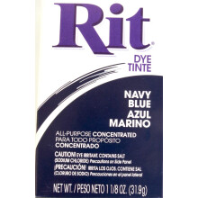 Tinte para telas en polvo concentrado Rit azul marino, 1.13 oz (paquete de 3)