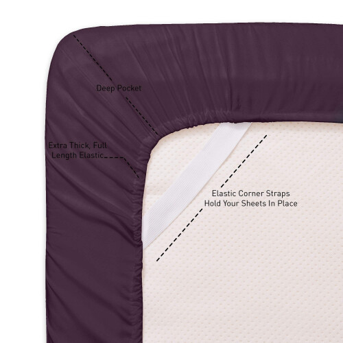 1500 Supreme Collection Twin Sheet Sets Purple 2