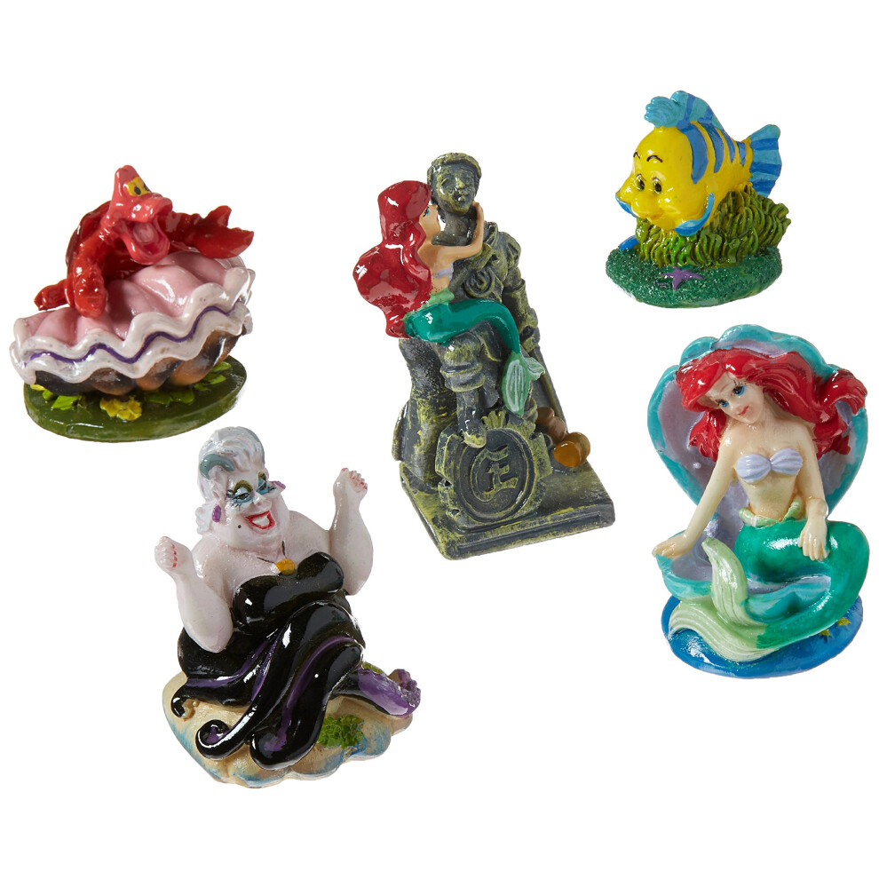Penn-Plax Little Mermaid 5 Piece Mini Resin Ornaments for Aquariums