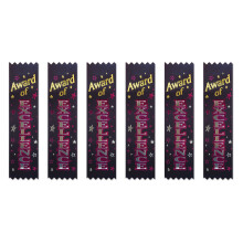 Beistle Utmärkelse Ribbons, 11/2 x 61/4 tum, 30-Pack, Flerfärgad