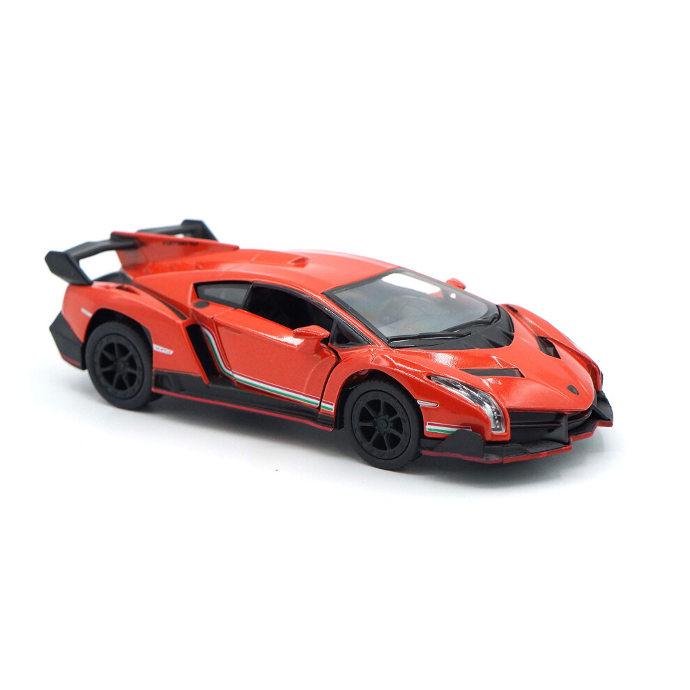 Lamborghini Veneno 1/36 Mod?Le De Jouet En M?Tal Moul? Sous Pression (Orange)-image
