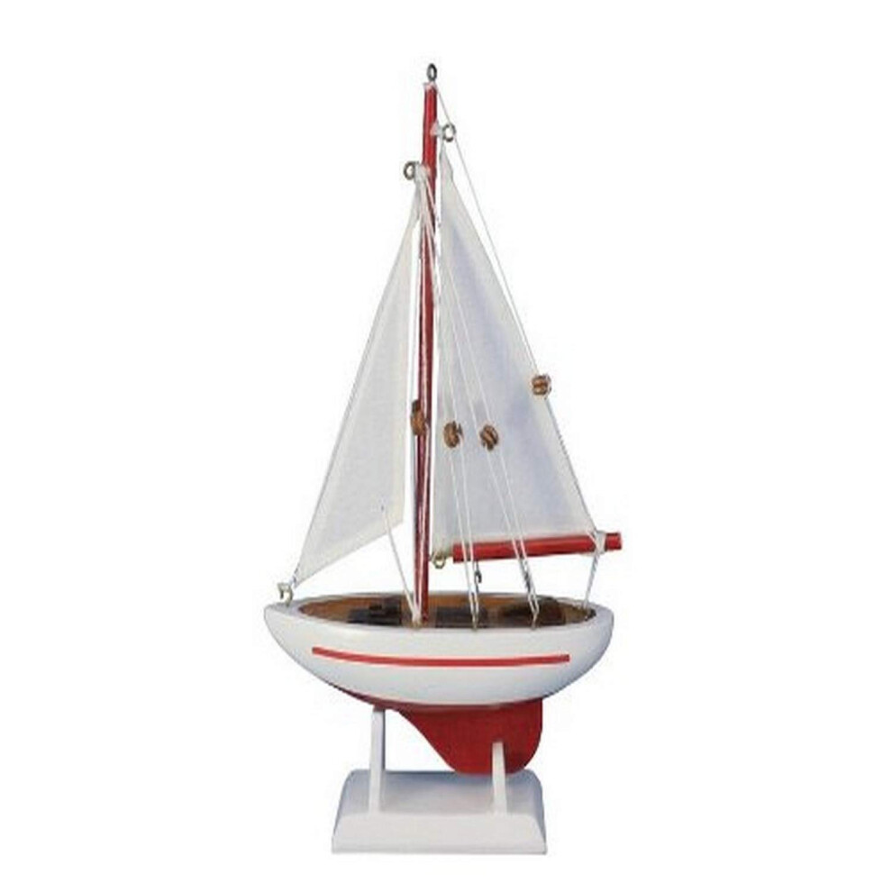 Hampton Nautical Pacific Sailer, Rot, 9 Zoll, Hampton Nautical Modellschiff, Komplett Montiert (Kein Bausatz)-image