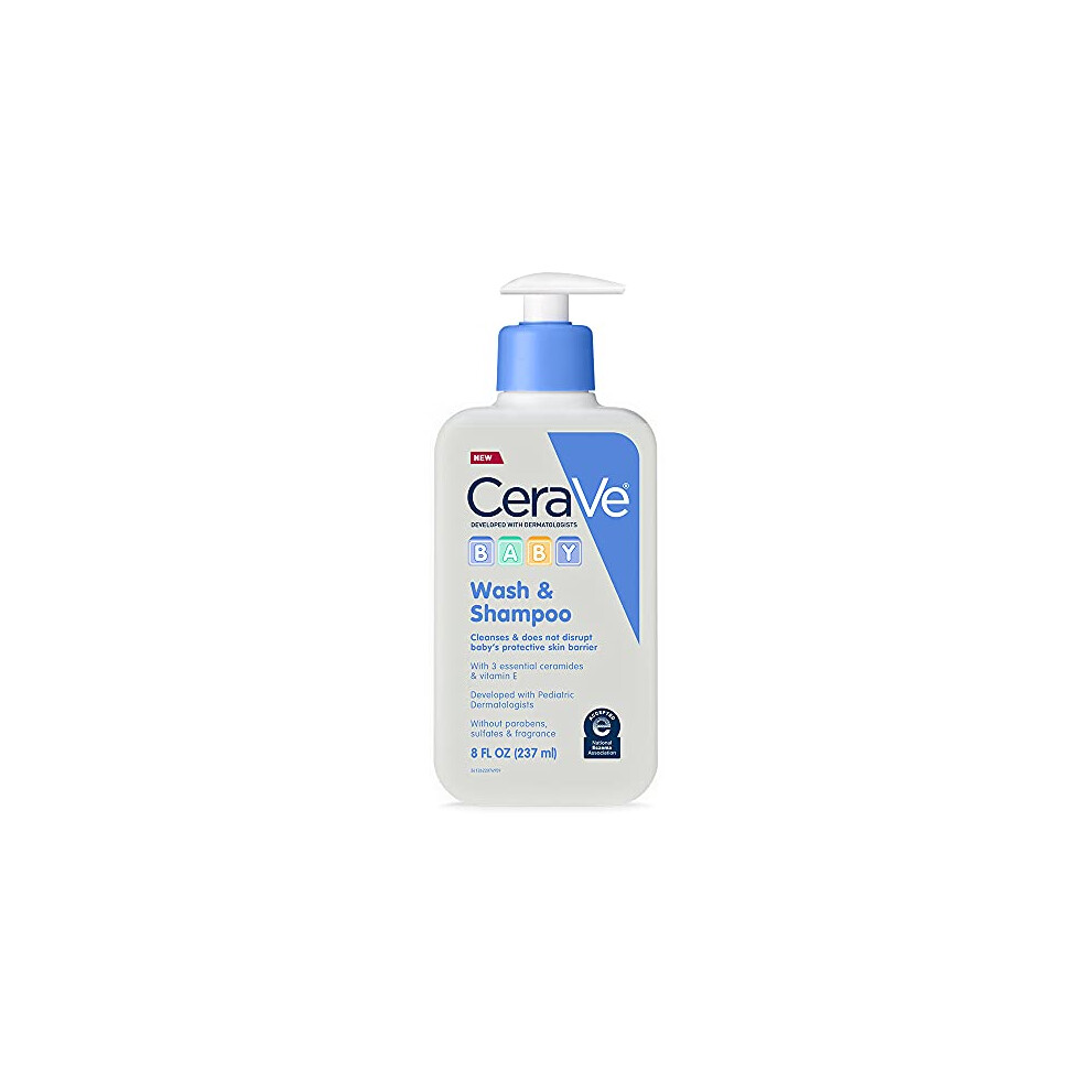 CeraVe Baby Wash & Shampoo | Fragrance, Paraben, & Sulfate Free Shampo