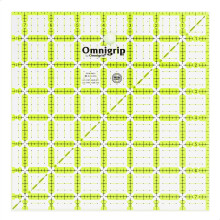 Omnigrid Omnigrip 7-1/2"""" skridsikker firkantet quiltningslineal 7-"""" x 7-"""" Klar