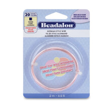 Beadalon German Style Wire Square Rose Gold 20 gauge/0,032 in-2 m/6,5 ft