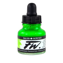 Daler-Rowney FW acrylinktfles fluorescerend groen - veelzijdige acryltekeninkt voor kunstenaars en studenten - permanente kalligrafie-inkt - archiefi