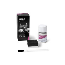 Dye Paint for Leather Shoes and Bags with Sponge and Brush Kaps Super Color 70 Colors 101 - White