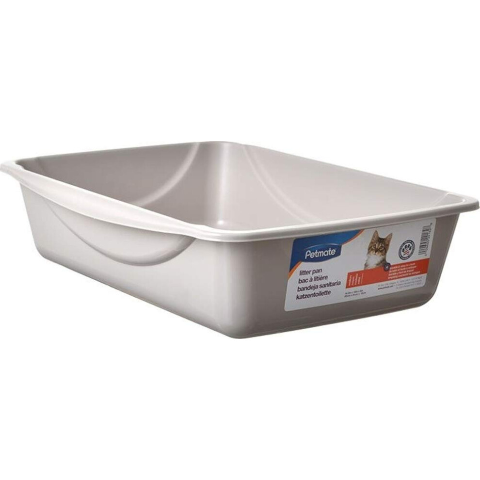 Petmate Open Cat Litter Box- Mouse Grey
