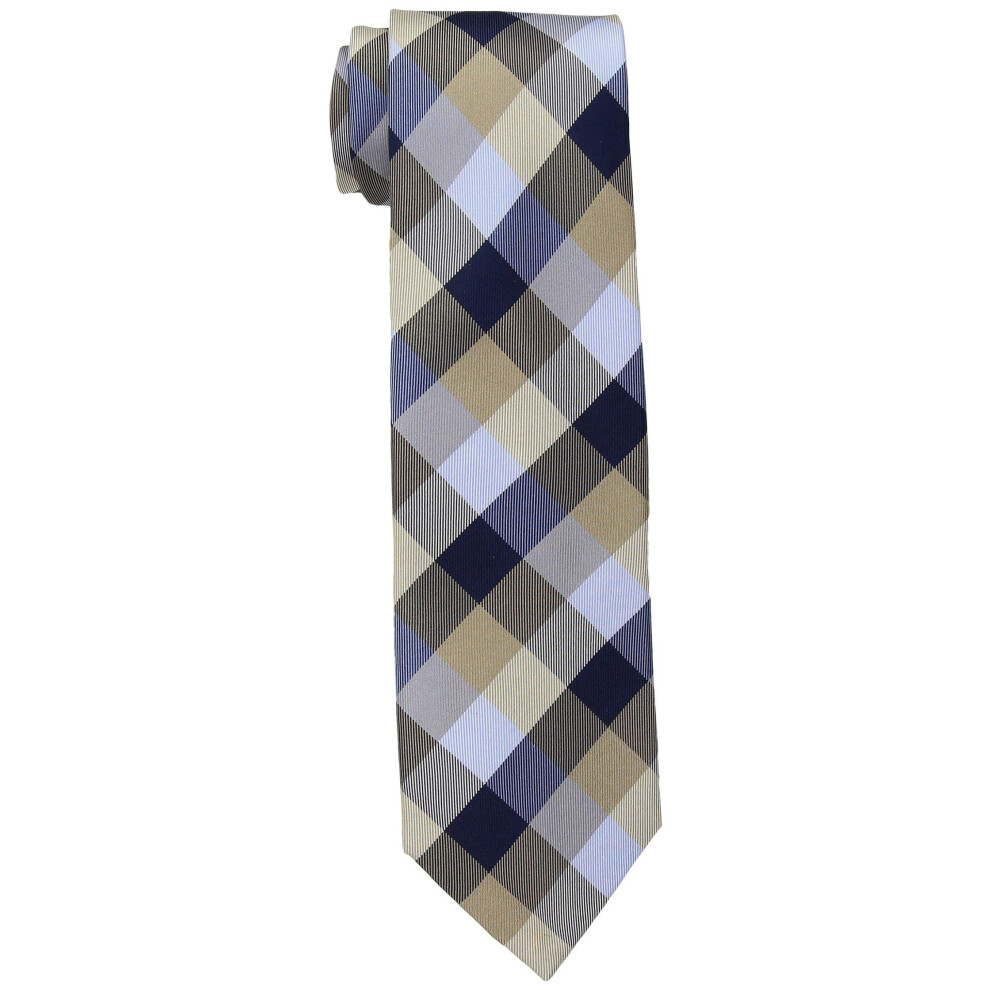 Tommy Hilfiger Mens Buffalo Tartan Neckties Taupe Tartan