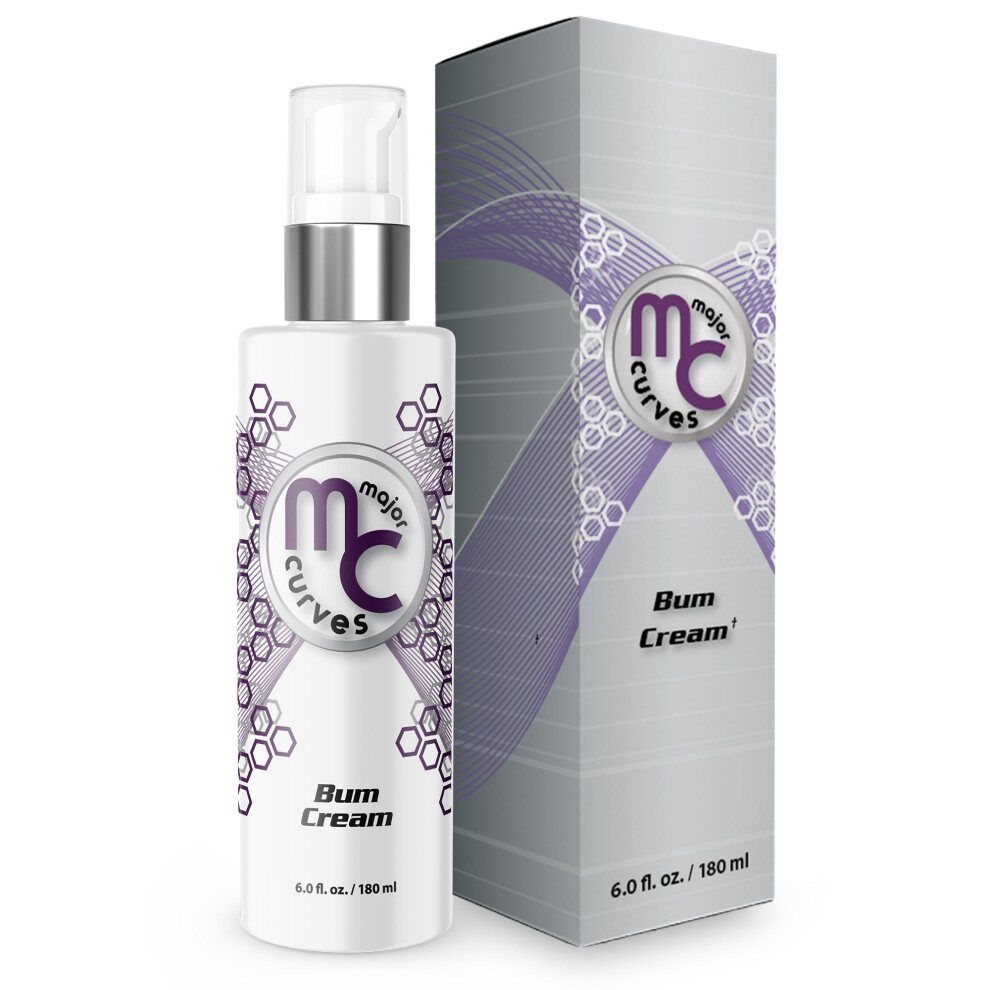 Major Curves Cream Bum - Get That Brazilian Bumbum Booty Fast Helps Lift Tone Tighten And Reduce Appearance Of Cellulite - 2 Month Supply Huge 6Oz