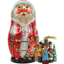 G.DeBrekht 110712 Matryoshka rusa juguete de madera juego de mu ecas con adorno de Pap Noel