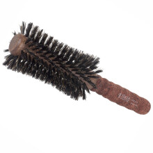 Ibiza Hair Professionele zwijnenhaar concave tonborstel (RLX4 65 mm) met versterkte gewervelde borstelharen en kurkhandvat contouren naar de hoofdvor