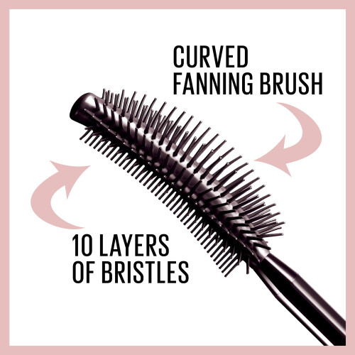 Maybelline Lash Sensational Αδιάβροχη Μάσκαρα, Μήκους και Όγκου, Καφέ Μαύρο, 1 Τεμάχιο 2