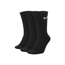 Nike Everyday Lightweight crew 3-Pair BlackWhite Lg (Mens Shoe 8-12 W